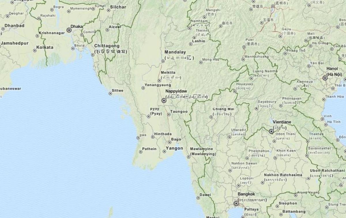 gps χάρτη για τη Μιανμάρ