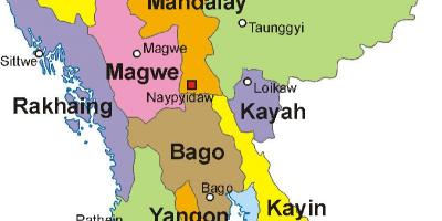 Μιανμάρ χάρτης φωτογραφία