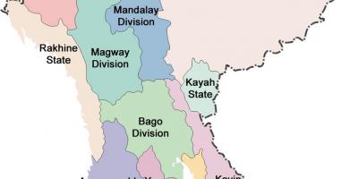 Μιανμάρ χάρτη και μέλη