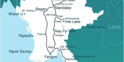 Ένας χάρτης Μιανμάρ